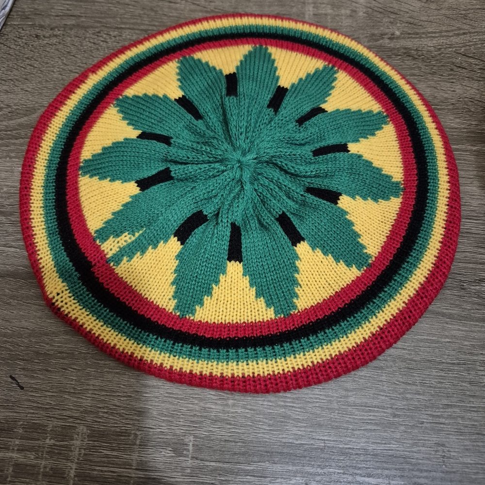 Colorful Knit Rasta Tam Hat